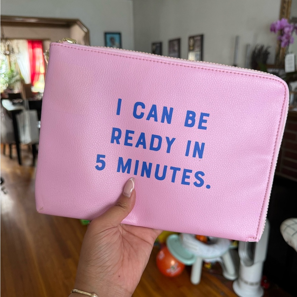 Yes Studio Brand Pink Reversible Cosmetic Bag/ Clutch *brand new never used*